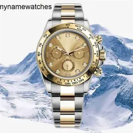 Roles Watch Schweizer Uhren Clean Factory Dayton 4130 Quarzwerk, Saphir, mechanisch, 40 mm, wasserdicht, Funktion, Faltschließe, gold-silbriges Zifferblatt, automatisches Datum, Dh