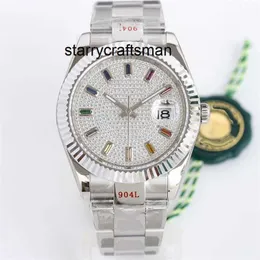 Luksusowy zegarek rlx czysty ruch zegarek 2824 Automatyczne mechaniczne 41 mm Diamentowe świetliste klasyczny Sapphire Business Montre de lukse men prezenty