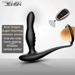 Outros itens de massagem JEUSN brinquedo sexual anal vibrador para masturbação masculina Massagem de próstata anel de pênis aquecimento controle remoto sem fio máquina de sexo loja adulta Q240329