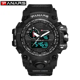 PANARS Männer Sport Digitaluhr Wasserdicht LED Shock Männliche Militärische Elektronische Armee Armbanduhr Outdoor Multifunktionale Uhr LY19121265M