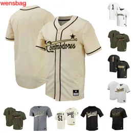 Anpassad Vanderbilt 42 RJ Austin 11 Davis Diaz 51 Enrique Bradfield 25 Parker Noland 13 Jonathan Vastine 3 RJ Schreck Baseball Jersey 8 Chris Maldonado 16 Jack Bulger