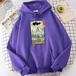 Męskie bluzy bluzy Ukiyo-e japońska kultura drukowana męska bluza Hipster S-xxl Hoodie Autumn Blober Harajuku Casual Ziplon Topl2403