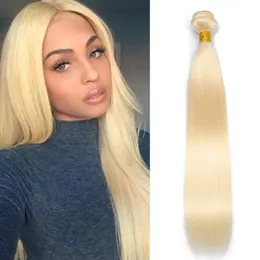Blonde Human Hair 1 Bundles Brazilian Straight Hair Bundle Honey Blonde Virgin Bundles Human Hair Extensions Weave 613 Color