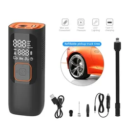 40L/Min tyre compressor 12V, Cordless Car Air Compressor 160PSI Digital Car Air Pump 7500mAh Tire air injector sup inflator