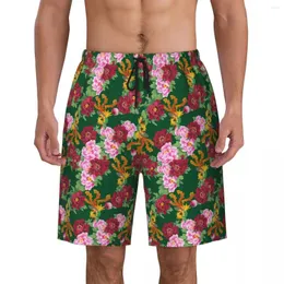 Mäns shorts nordost Big Flower Board Summer Fashion Running Short Pants Men Breattable Y2k Retro Design Oversize Beach Trunks