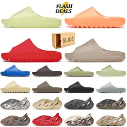 yeezey slide yeezy slides yeezyslide foam runners shoes 최고급 남녀 샌들 디자이너 플랫폼 럭셔리 러플슈즈와 박스 【code ：L】