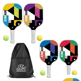 Tennisracketar Pickleball Paddles Set Graphite Carbon Surfage Honeycomb Core Lightweight 230531 Drop Delivery Sports Outdoors Racquet DHDFC