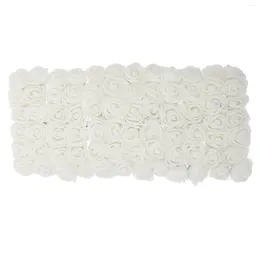 Flores decorativas 144pcs cabeça de flor rosa artificial falsa decoração de casamento faça você mesmo