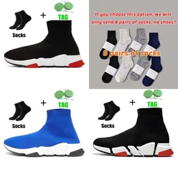 Casual 2.0 V2 Speed Platform Sneaker Men Women Tripler Paris Socks Boots Black White Blue Light Ruby Graffiti Vintage Brand Luxury Trainers Sneakers C1ME