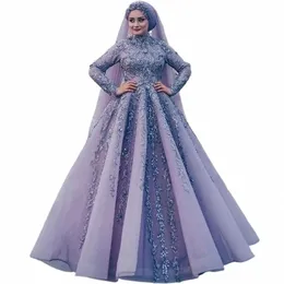 muslim Evening Dres For Women Chiff Lg Sleeve abendkleider Beaded Moroccan Caftan Muslim Prom Gowns Applique Robe Vestido d2KQ#