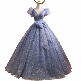 Jeheth Real Photos Блестящие платья для выпускного вечера с пышными рукавами Princ Birthday Dres Сверкающий халат de bal Формальная вечеринка для женщин z8YA #