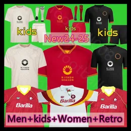 Totti 95 96 Retro Football Shirt 23 24 Romes Classic Batistuta Montella Candela Football Shirt Vintage 02 Maglia Da Nakata 88 89 90 Nakata Long Sleeved Rome New Kids 4xl