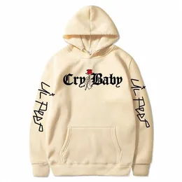 Erkek Hoodie 2021 Lil. Peep Rose Cry Bebek Baskı Kış Kış Plus Boyutu Çift Çift Sokak Giyim Sweatshirt Erkekler Sudaderas F589#