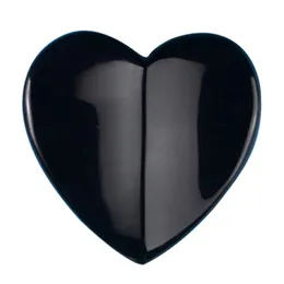 Натуральный черный обсидиан Гуа Ша, инструмент для лифтинга лица, в форме сердца, 3D массажер для доски Гуаша для спа, иглоукалывания, красоты, ухода за кожей