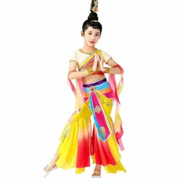 Ny Dunhuang flyger och flyter kinesisk stil Klassisk prestationsdräkt Dunhuang Heavenly Maiden Dance Costume Yunchuan Danc S1HL#