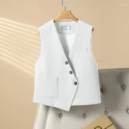 Women's Vests Korean Version Loose Fitting Vest Jacket Top Waistcoat Women Colete Feminino Winter Clothes 2024