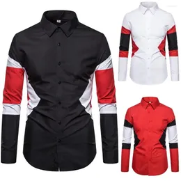 Men's Suits S-6XL 2024 Men Women's Clothing Catwalk Color Matching Long Sleeve Shirt Lovers Plus Size Costumes