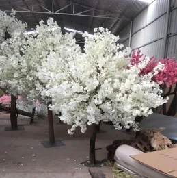 2024 Ghirlande di fiori decorativi Decorazione di nozze 5Ft di altezza 10 pezzi / lotto Slik Artificiale Fiore di ciliegio Albero Colonna romana Strada Conduce Fo Dhuog