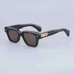 JMM Fellini Square Premium Occhiali da sole in acetato Uomo Designer Brand Occhiali da vista Tartaruga gialla Classica Occhiali retrò 240327