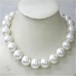 18mm AAA White Shell Pearl Necklace 18 Inches Gift Clasp Odlat tillbehör hänger 240329