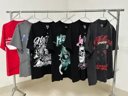 Hellstar gömlek erkek tişört tasarımcısı gömlek yaz yeni rahat gömlek gevşek spor tshirts pamuk işlemeli hip hop stil sokak gömlek ABD S-XL