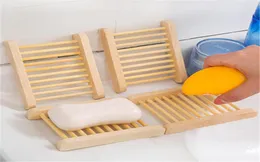 Natural Wearresistenta trä tvålrätter Enkel design Modernt dräneringsställ Hållare Gödselmedel Nonslip Sundries Rack Soaps Tray Tid3112760