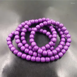 Bracciale con avvolgimento in MICA viola, perline tubolari in giada multistrato