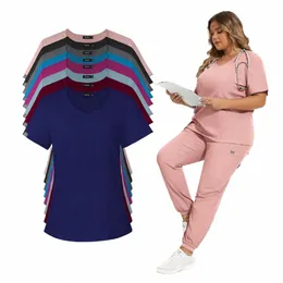 unisex uniforme medica SPA bellezza Sal estetista uniforme da lavoro Set Scrub dentale clinica pediatrica Phcy vestito a due pezzi da donna S05G #