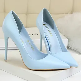 Donne 75 cm 105 cm Tacchi alti Décolleté Lady Scarpe da sposa da sposa Stripper Low Plus Size Fetish Party Blu Rosa Scarpe 240329