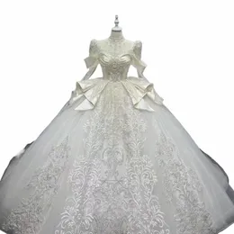 personalizzato shinny New Sweet O Neck Wedding Dr Ball Gown Plus Size Custom Lace Bead Bridal Vestido De Noiva Luxury Floor O Train c8vh #