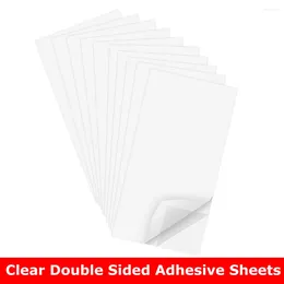 Gift Wrap 6 6/2.5 4.75inch Clear Double Sided Adhesive Sheets Glue Sticker For DIY Scrapbooking Embellishment Card Tags Crafting 10pcs/set