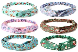 Presente de natal bonito scrunchie pacote bandana acessórios para o cabelo faixa de cabeça para mulheres faixas cruzadas fashion6101352