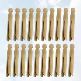 Quadros 20 PCs Decorações domésticas para casa PO PEGS PINS DE CLIPS DE CLIPS DE BAMBOO DE REALHOS DE MADEIRA