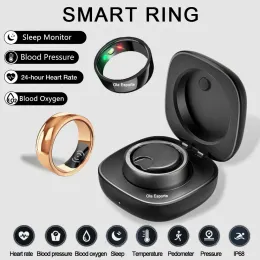 Fitness tracker smart ring hälsa hjärtfrekvensmonitor smart finger digitala ringar blod syre sovmätare kroppstemperatur