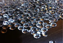 1000pcs 10mm 웨딩 장식 테이블 Scatters5020052 용 10mm 투명 아크릴 다이아몬드 색종이