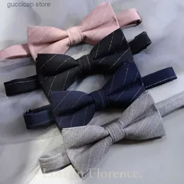 Bow Ties Bow Tie Mens Dress Suit Square Scarf Combination Black Mens Solid Matte Double Bow Bridegrooms Wedding Dress Y240329