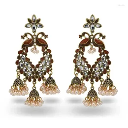 Stud Earrings Desired Phoenix Drip Glaze Long Bohemian Vintage Women Temperament And Femininity Amorous With Bells
