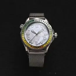 Высококачественные японские часы с автоматическим механизмом для дайвинга, трибьют автора романа 007, бриллиантовый ободок, уникальный циферблат, роскошные часы с циферблатом из натурального кремния и кристаллами градиента1