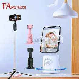 Selfie monopody fangtuosi 360 rotacja stabilizator gimbal z statywem selfie śledź funkcję fotografowania gimbal dla tiktok na żywo fotografia wideo 24329