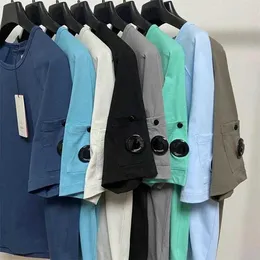 Erkekler T-Shirts CP Compagny Mens Tasarımcı Polo Kadın Kıyafet Yaz Taş Şortları Düz ​​Renk