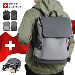 Swiss Military Fashion ryggsäck 15,6 tum bärbar dator Vattentät multifickväska Mochilas koreanska campus ryggsäck Ny