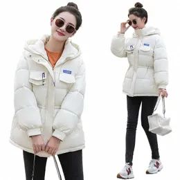 2022 New Hooded Down Cott Coat Women Winter Casual Thick Warm Parkas Jacket Female Loose Fi Snow Wear Outwear Parka Coats v04g#