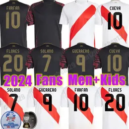 2024 Copa America Peru Occer Jerseys Home White Away Peruana 24 25 Football HIRT 2025 국가 대표팀 Pineau Cueva Olano Abizarro Abram Aquino Guerrero 4 Football Jersey