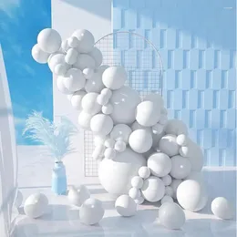 زخرفة الحفلات 100pcs Whosesale White Holy Wedding Balloons عيد ميلاد استحمام الطفل اللاتكس اللوازم عيد الحب الذكرى السنوية