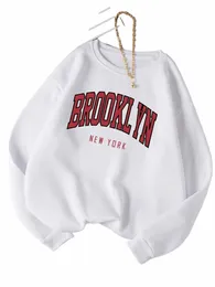 Brooklyn New Work Printed Hoodies Kobiety Kolorowe ubrania Podstawowe trendy z kapturem Bet Bat Botowe harajuku bluza bluza damens D0VX#