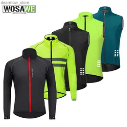 Cycling Jackets WOSAWE Reflective Men Cycling Jacket Windproof Waterproof Mountain Bike MTB Wind Coat Running Riding Bicycle Windbreaker24329