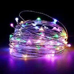 USB LED STRING LIGHTS AUTSTOOR HOME NEW YEAN TREERS TREED WEDDING PARTY DECORATIONのためのクリスマスガーランド