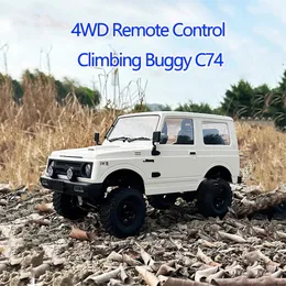 110 WPL C74 Jimny Warrior JA11 4WD 24G RC Crawler Simulação de carro Controle Remoto Onroad para meninos Presentes de aniversário e Natal 240327