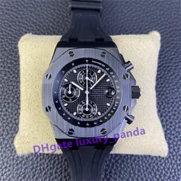 Relógio de cerâmica preto de 42mm Super Edition 26238 Relógios Mecânicos Automáticos Cal.3126 Movem