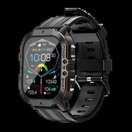 Armbanduhren C26 Smartwatch für Männer 1ATM Wasserdicht 1,96 Zoll 410 * 502 HD-Bildschirm Gesundheitsmonitor Outdoor Sport Fitness Tracker Smart Uhren 24329